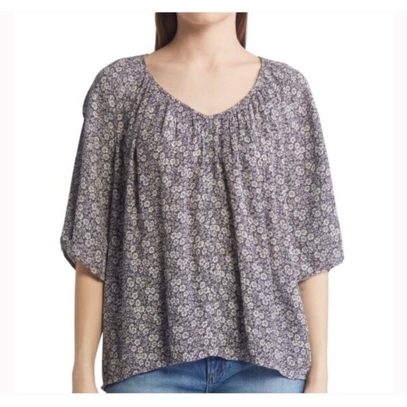 Faherty Tops - FAHERTY Amira Top Ditsy Floral Women's Size M Pullover Cottagecore Coastal